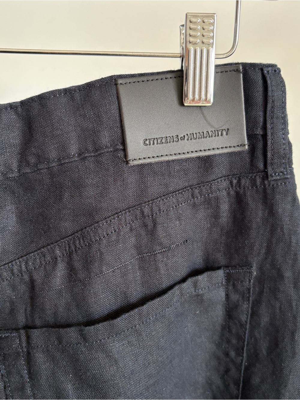$298 NWOT Citizens Of Humanity “Brynn” Linen Trousers in Dark Blue Sz 29 - Picture 11 of 15